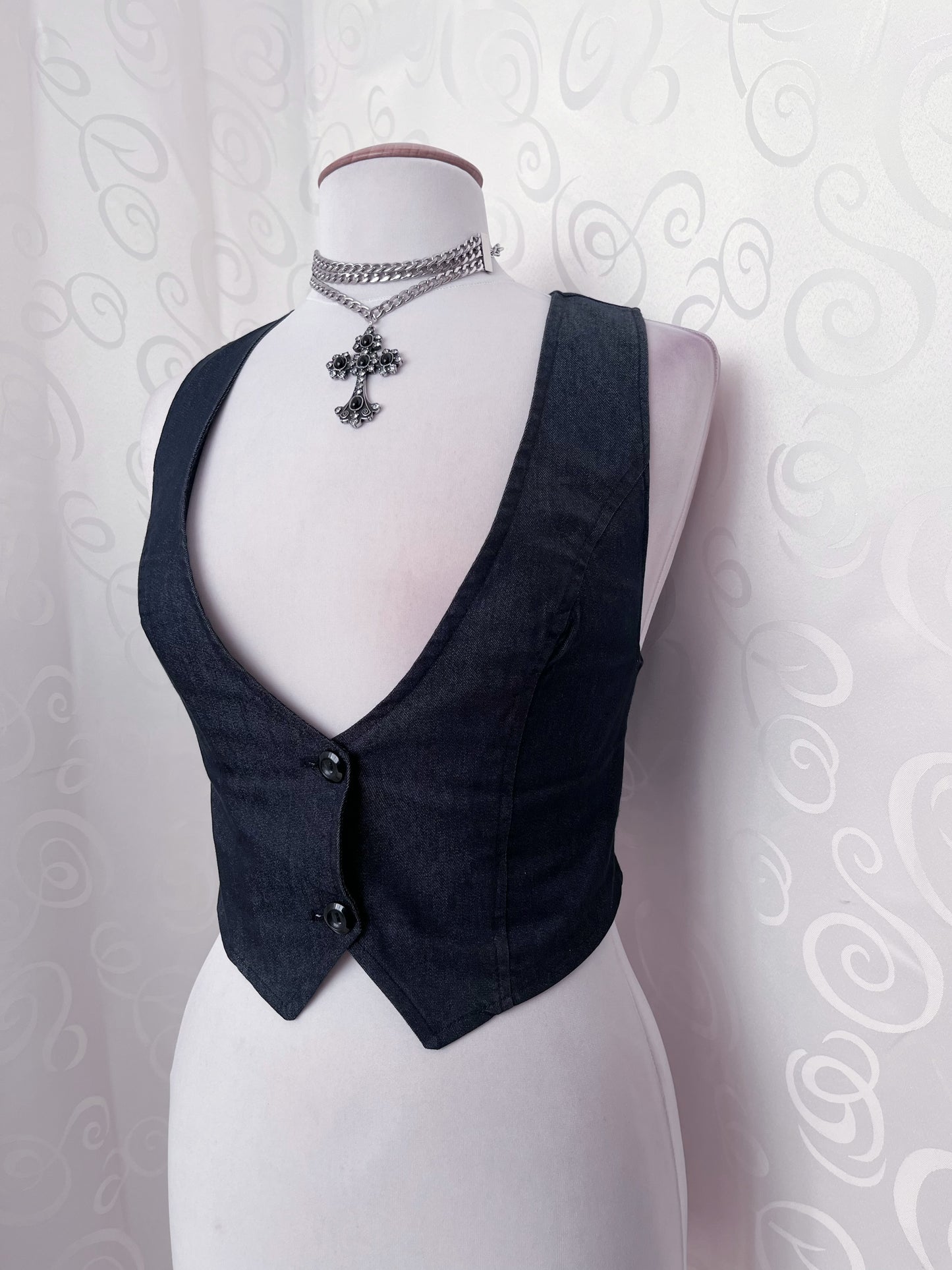 Denim dark blue vest 🌀