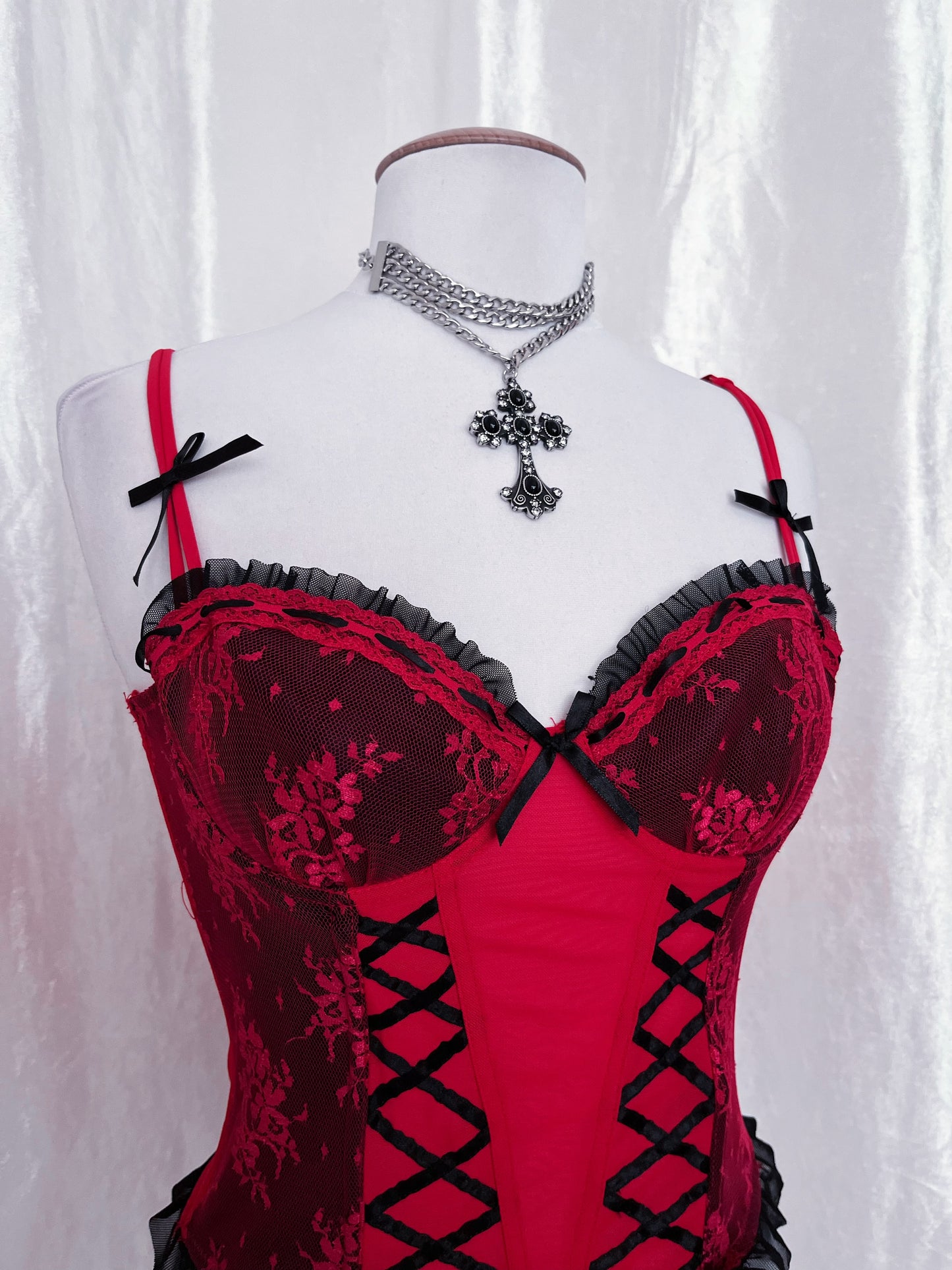 Vampire fairy red corset top 🧚🏽‍♀️