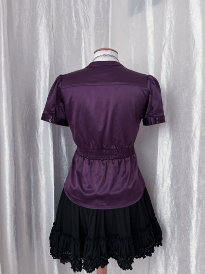 Old H&M dark coquette plum shirt 💜🎀