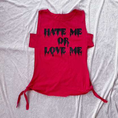 Hate me or Love Me Alt top with cut-out sides 🌀💕