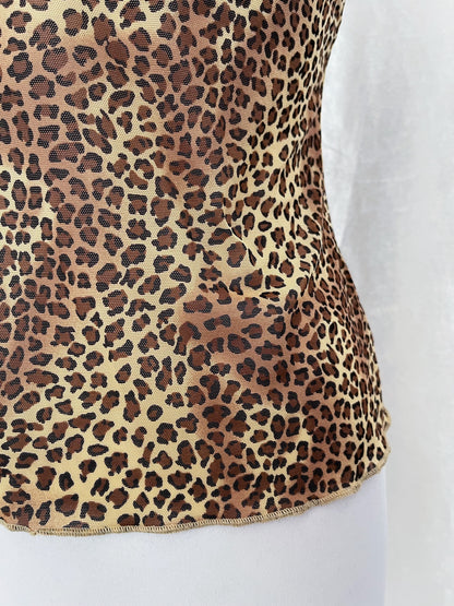Punk style leopard print bustier top 🐆