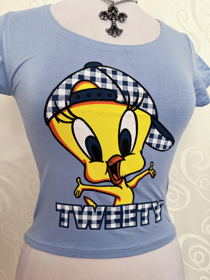 00’s Deadstock blue Tweety baby tee 🐥