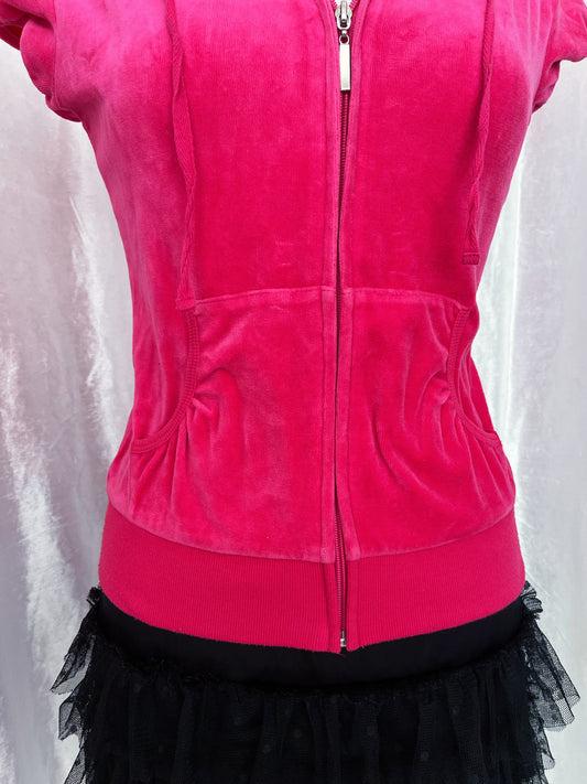 Y2K style velvet zip-up jacket 💞