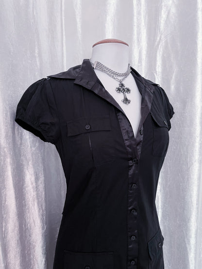 Alt Street/Office button-up cotton dress 🗝️💀
