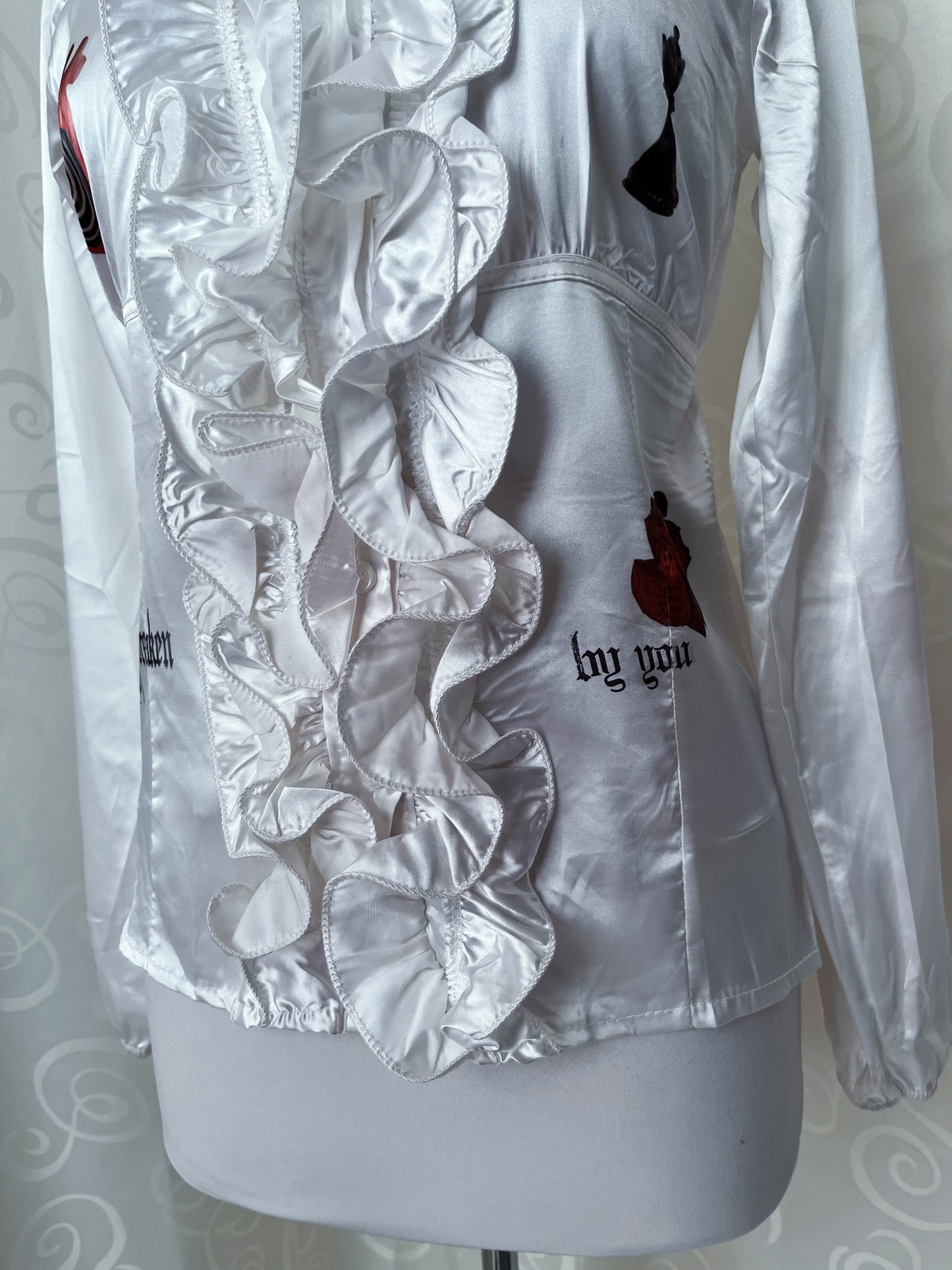 Forsaken By You Reworked gothic deadstock ruffle shirt ✝️🫀
