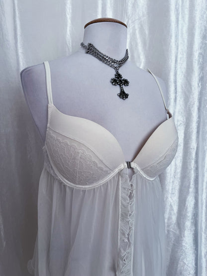Angelic white bustier/babydoll top 🪽