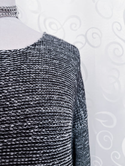 Gothic grey knit sweater with cross detail ✝️🦇