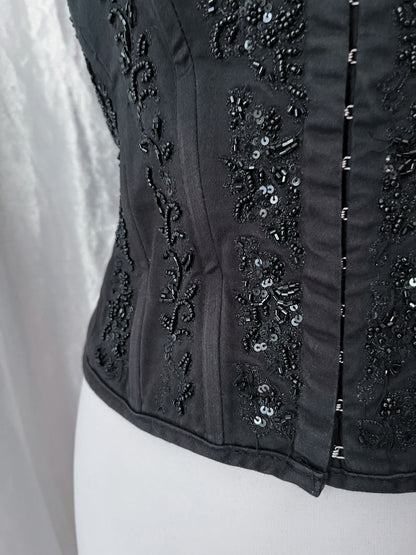 Dark fairy cotton embroidered corset 🧚🏻