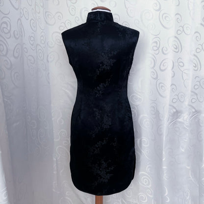 00’s satin black Qipao dress 🖤