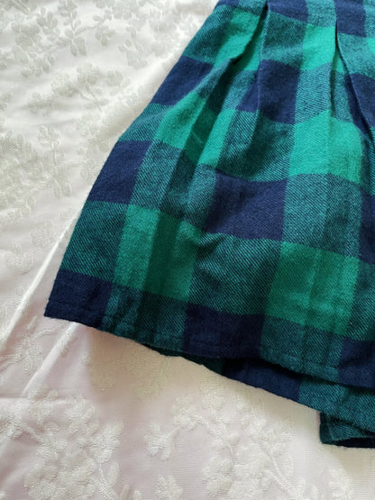 Checked tartan wrap around skirt