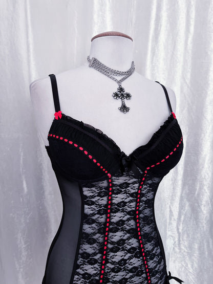 Gothic mesh & lace babydoll 🌹
