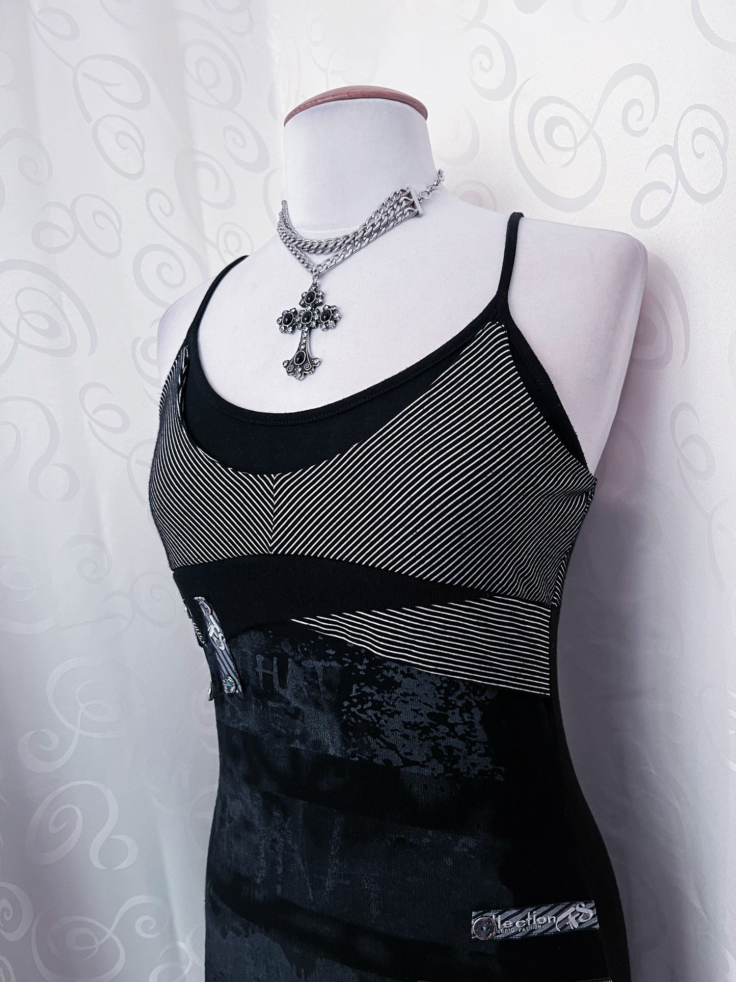 00’s Alt patchwork dress 🕸️🕷️