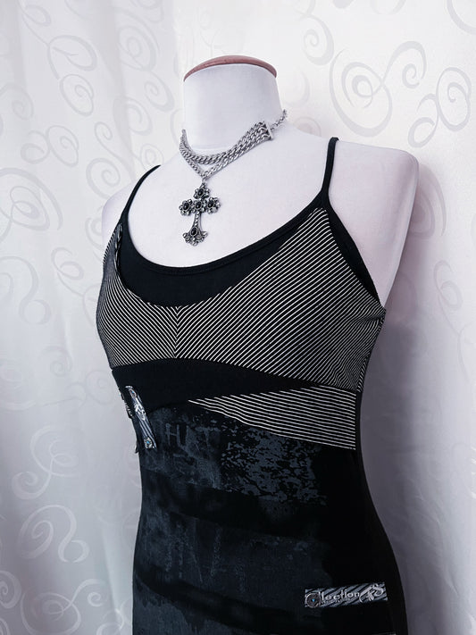 00’s Alt patchwork dress 🕸️🕷️