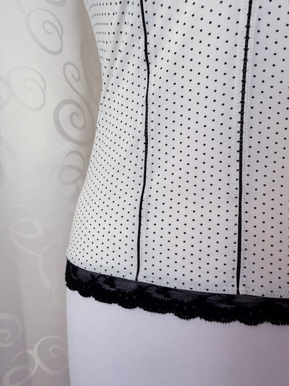 Twee white polka dot bustier top 🍓🌀🗝️