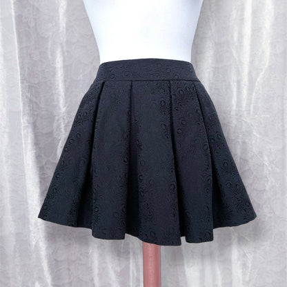 Dark coquette pleated brocade skirt 🎀