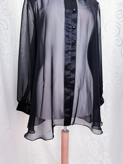 00’s whimsy black mesh shirt 🕷️