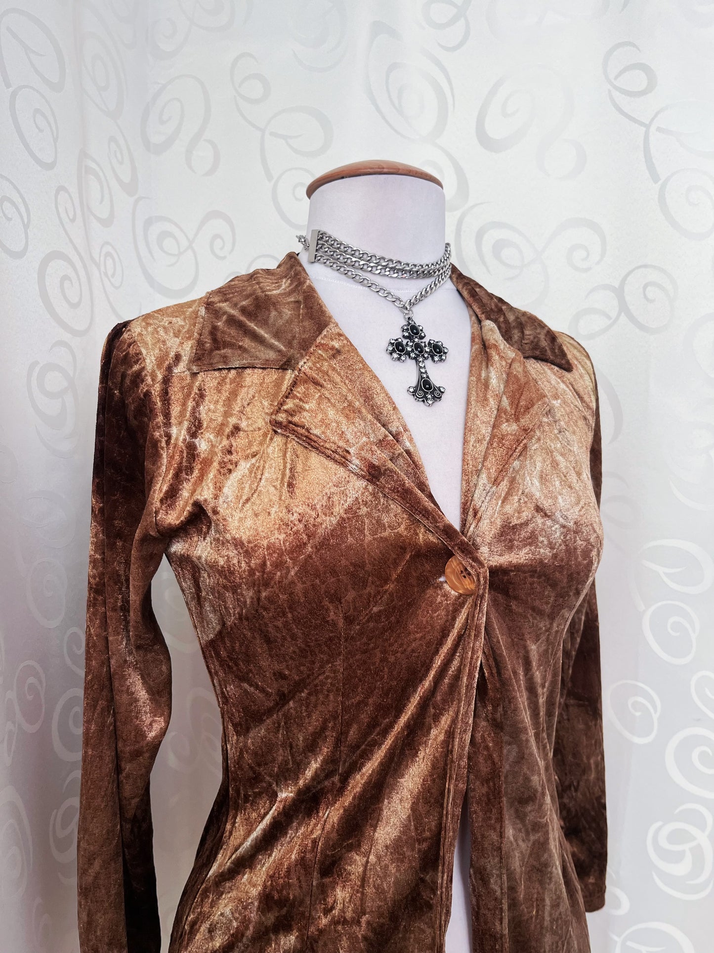 Vintage golden snake print cardigan/shirt ✨🐍⭐️