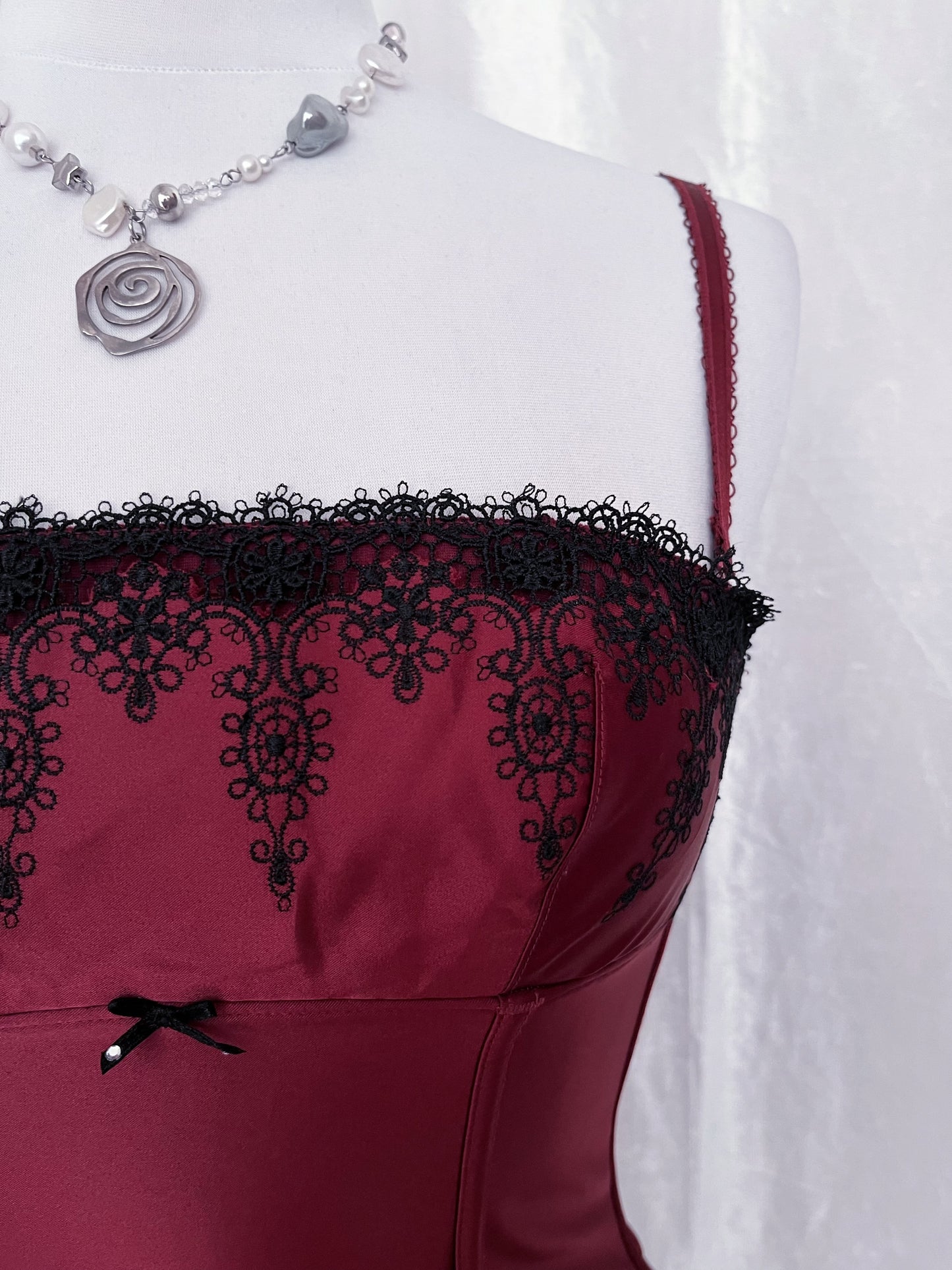 Gothic burgundy saten corset 🌹