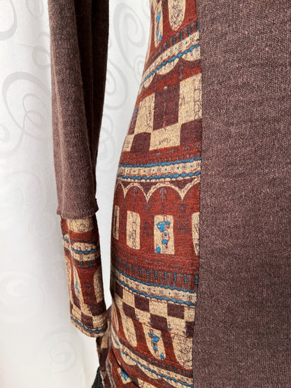 00's Whimsy Twee dress with beautiful egyptian design and faux mohair feel 🌒🍎