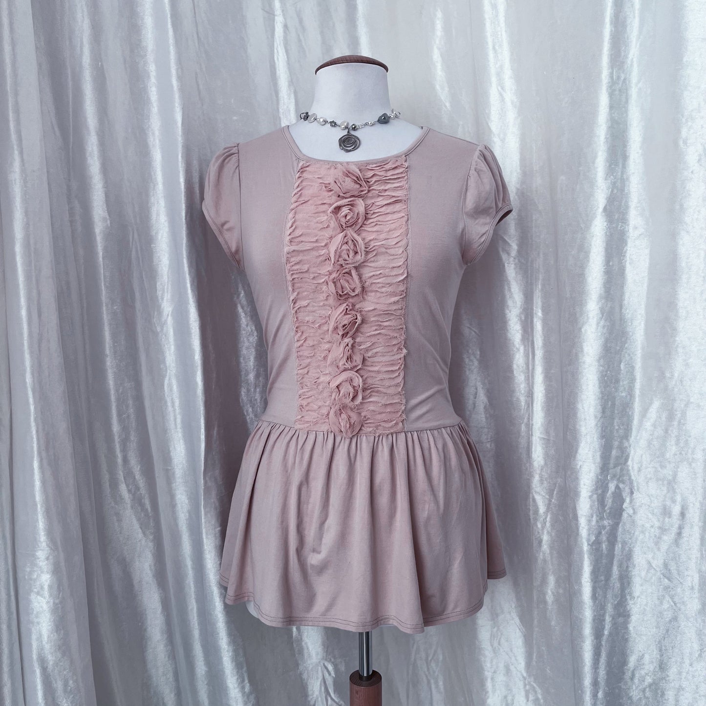 Miss Selfridge coquette lolita pink rose top 💞🌹