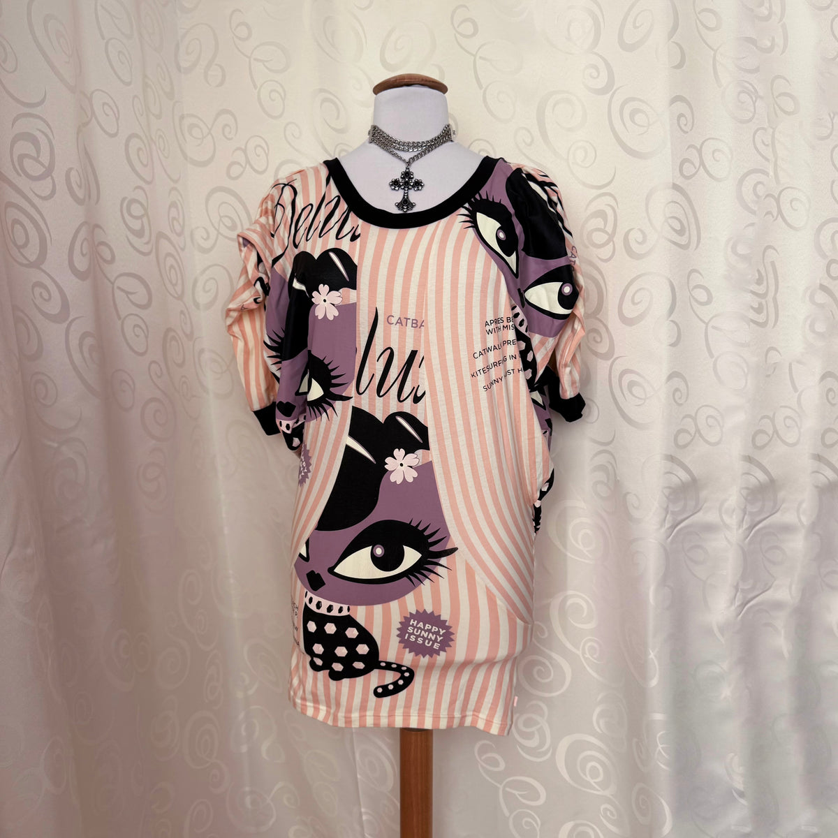 Pussy Deluxe coquette style cat graphic long tee 🐈‍⬛🎀✨