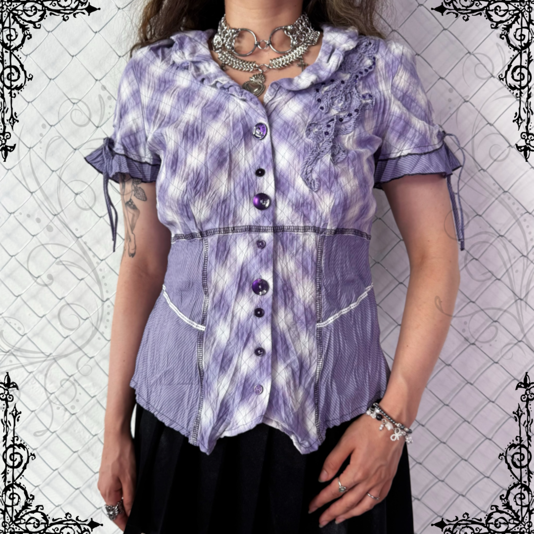 Whimsy coquette purple shirt💜🌀