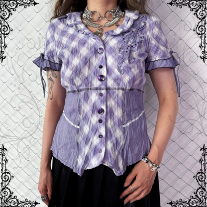 Whimsy coquette purple shirt💜🌀