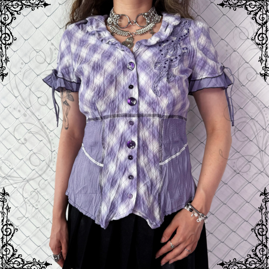 Whimsy coquette purple shirt💜🌀