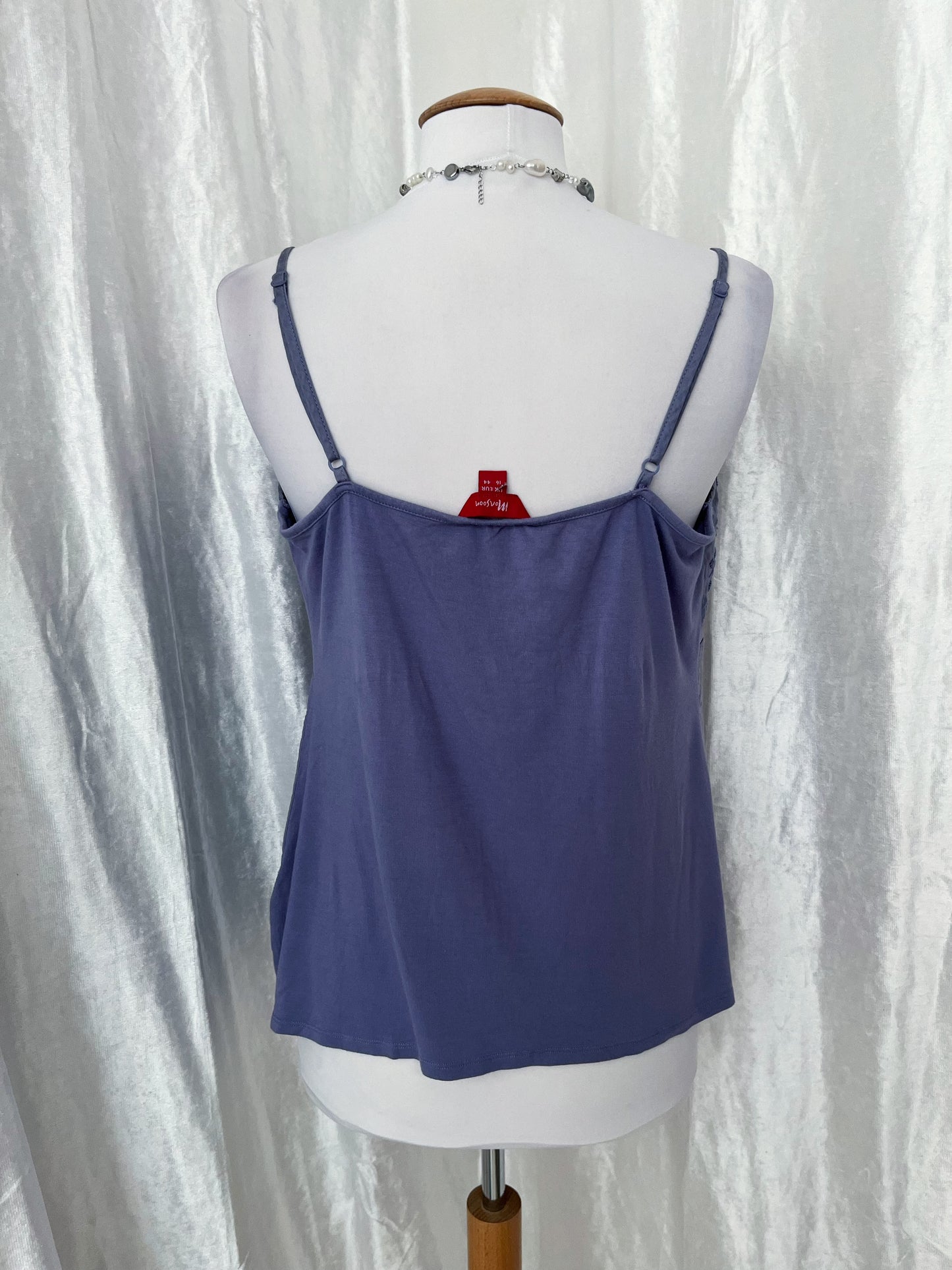 00’s Monsoon fairy lilac top with silk & cotton trim 🧚🏻