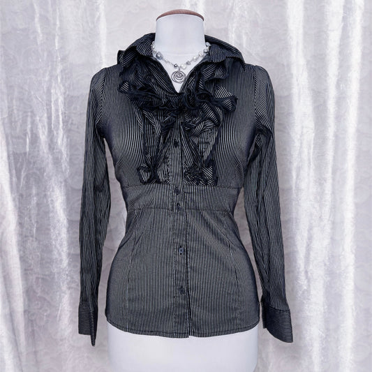 Gothic lolita striped victorian style shirt 🎀🗝️
