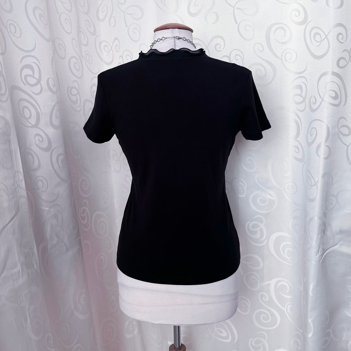 Dark coquette/Gothic cotton black shirt 🕷️
