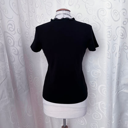 Dark coquette/Gothic cotton black shirt 🕷️
