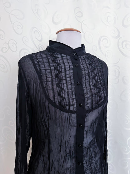 Gothic/Jirai Kei sheer shirt 🕷️