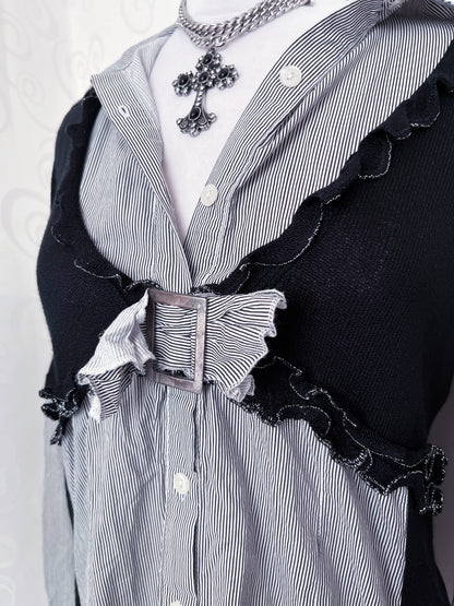 Dark Academia/Gothic patchwork shirt 🕷️