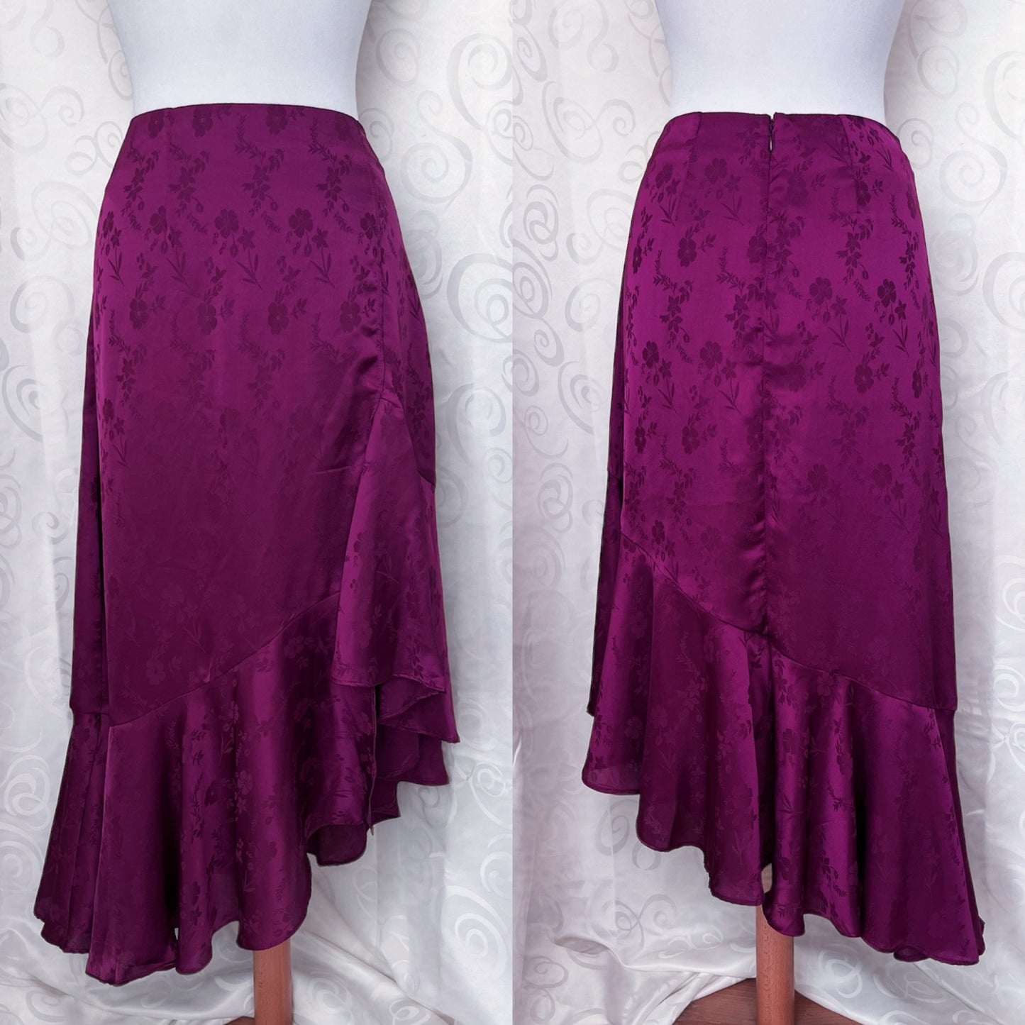 Whimsy fairy maxi magenta skirt with embossed details 🎀💕