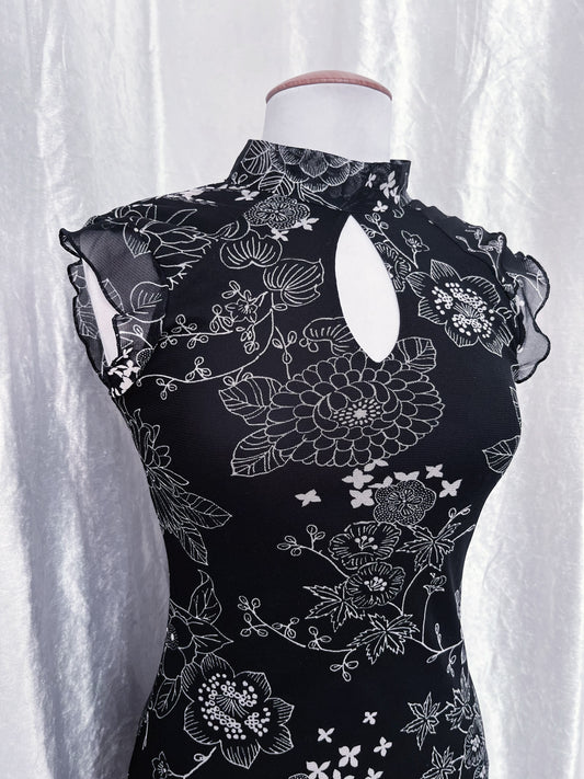 00’s Xanaka Qipao style mesh dress 🪷🍙