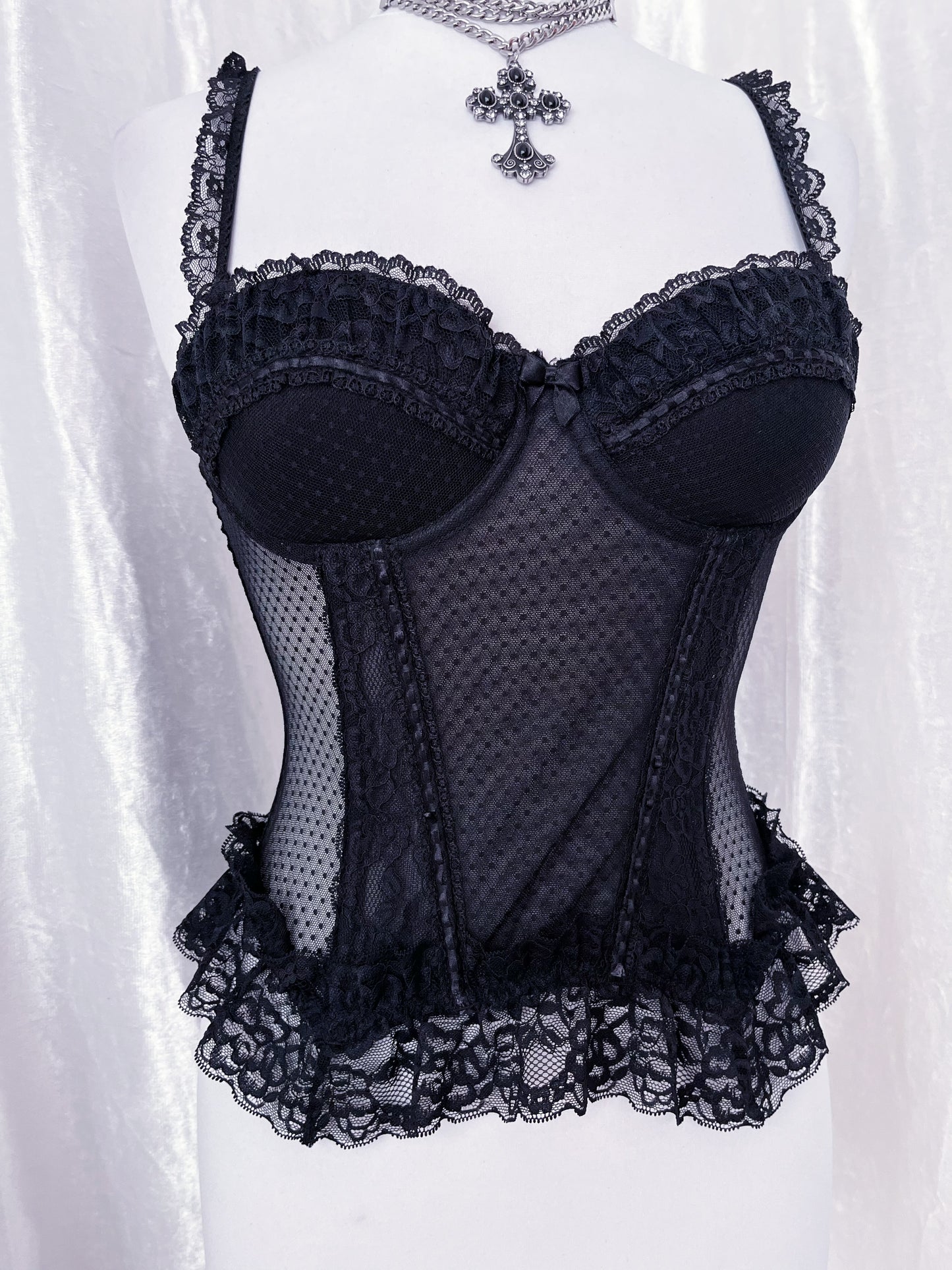 Gothic lace corset top 🖤🌑