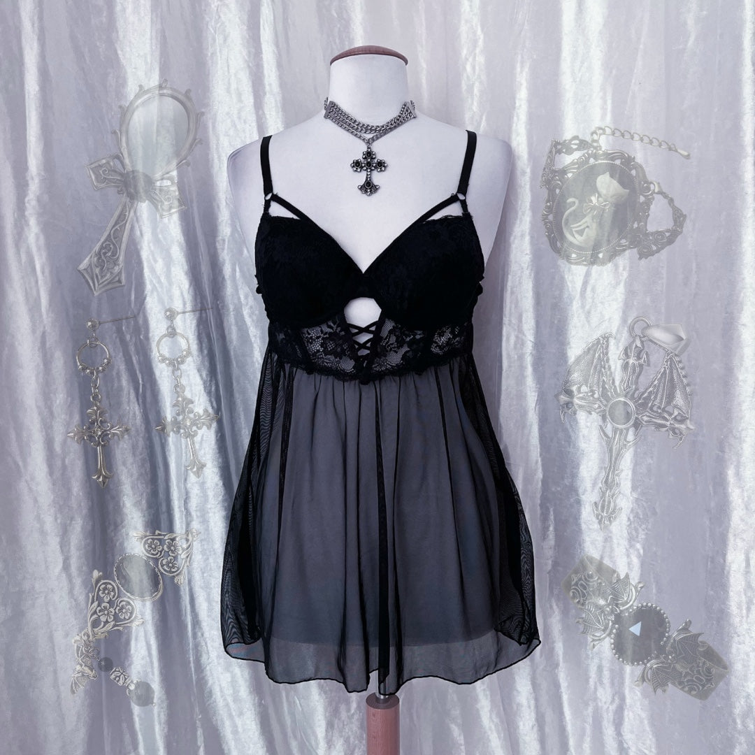 Gothic mesh babydoll 🖤🦇