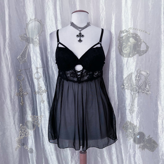 Gothic mesh babydoll 🖤🦇