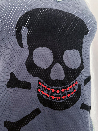 00’s emo/scene skull top 💀💜