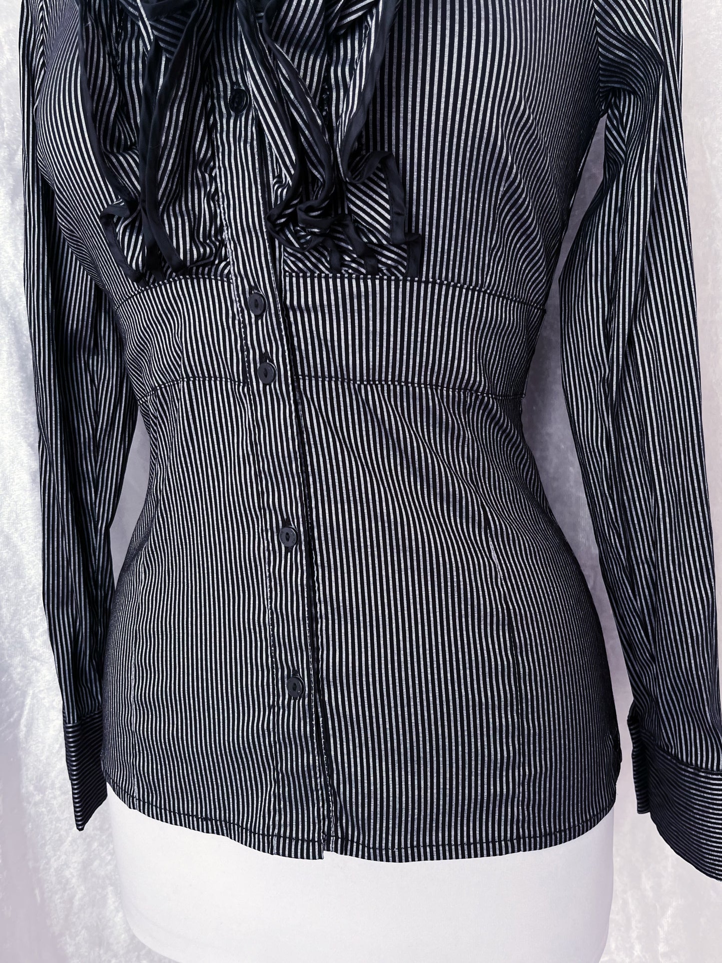Gothic lolita striped victorian style shirt 🎀🗝️