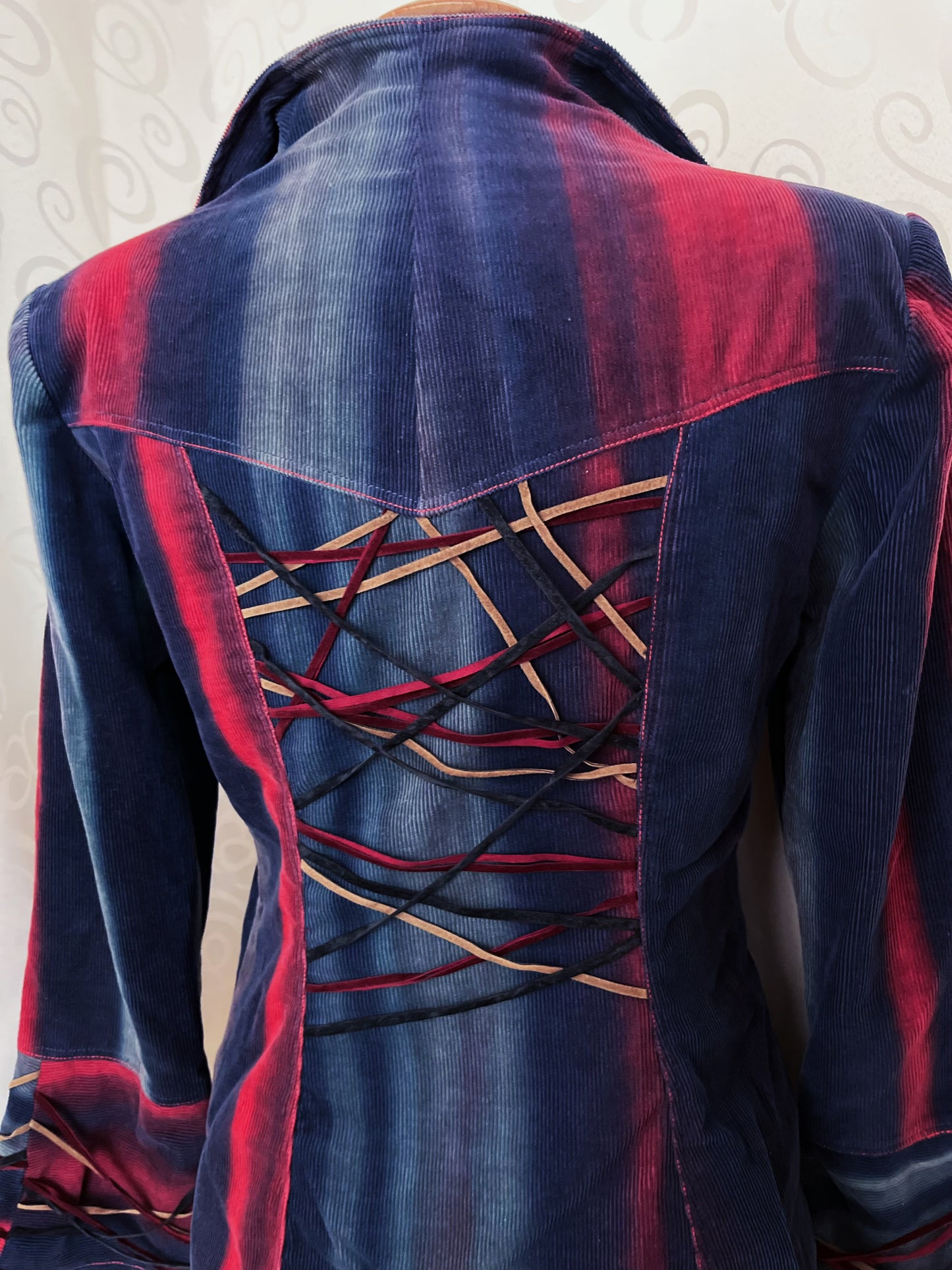 00’s Circus core rare multi-core corduroy denim jacket with lace-up details 🌀🎪🎡