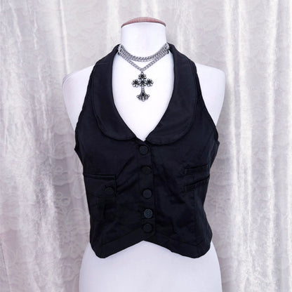 Essential black vest top 🎼