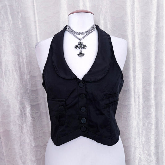Essential black vest top 🎼