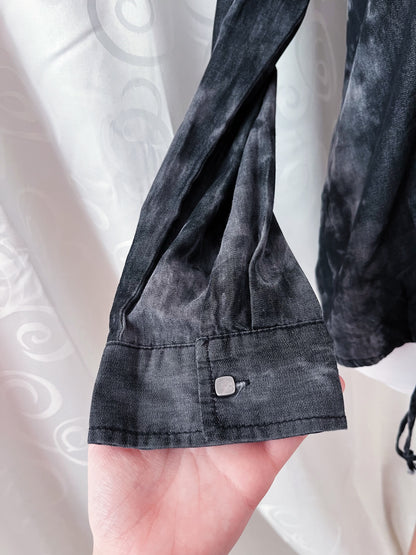 Rock Rebel light denim lace-up shirt 🕷️🦇