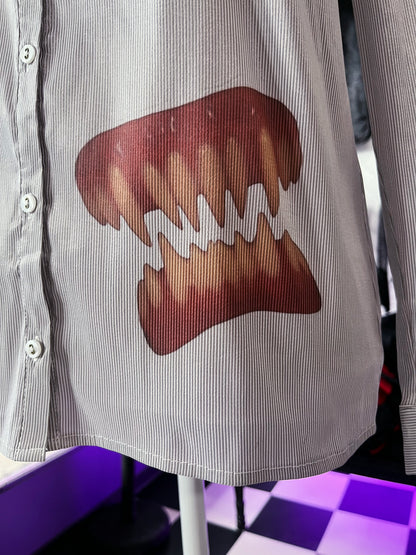 Flesh & Love REWORKED 00’s ruffle striped shirt 🫀🦷