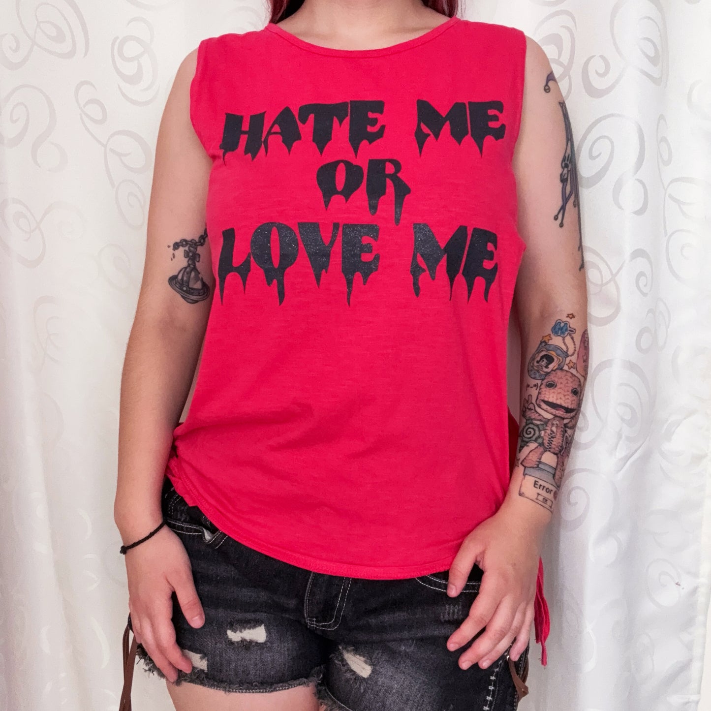 Hate me or Love Me Alt top with cut-out sides 🌀💕