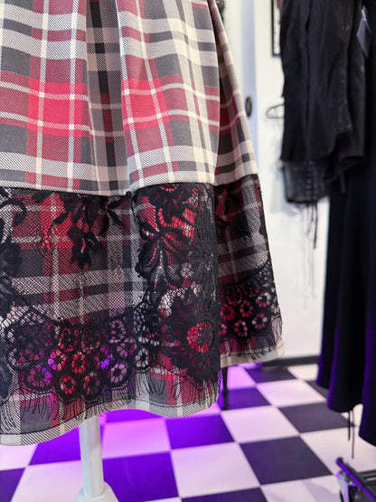 Tartan lacey print dress 🍓