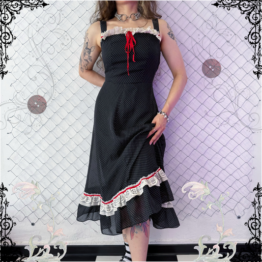 00’s Twee/cottagecore polka dot dress 🍓