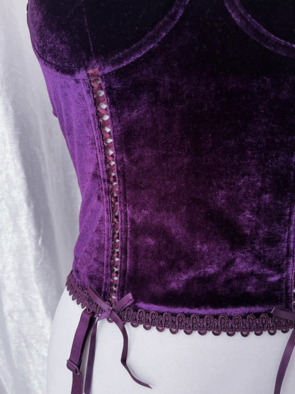 Gothic dark purple velvet corset 💜🧚🏻